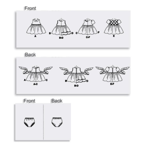 McCall's Easy 4351 - Infants Sundress & Ruffle Bloomers Sewing Pattern - Picture 3 of 4